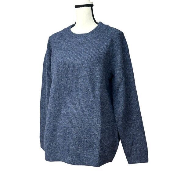 Style & Co Thermal Knit Sweater, Dark Sky Heather, XL - Picture 3 of 10